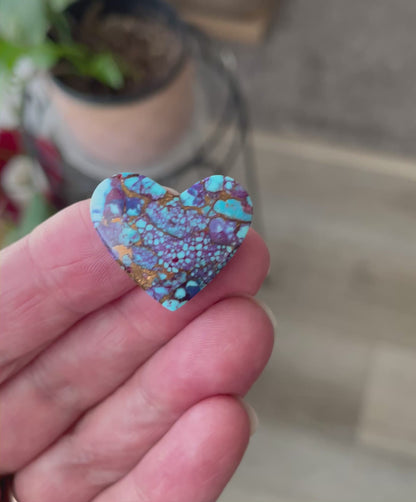 Kingman Mohave Turquiose w/ Bronze | Love Note Collection Heart