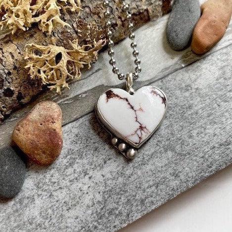 heart shaped stone pendant necklace affirmation self love